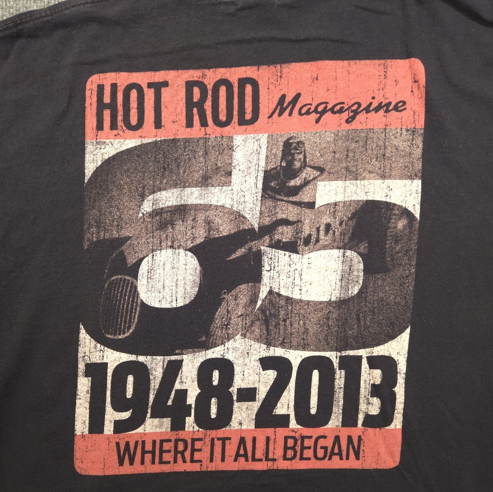 Hot Rod Magazine 65th Anniversary Tee 1948-2013 XL Black Fruit of the Loom - Picture 9 of 9